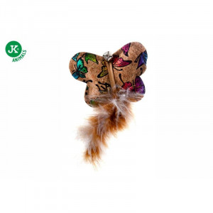 JK Rotaļlieta kaķiem Tauriņ&scaron; ar spalvām 10cm